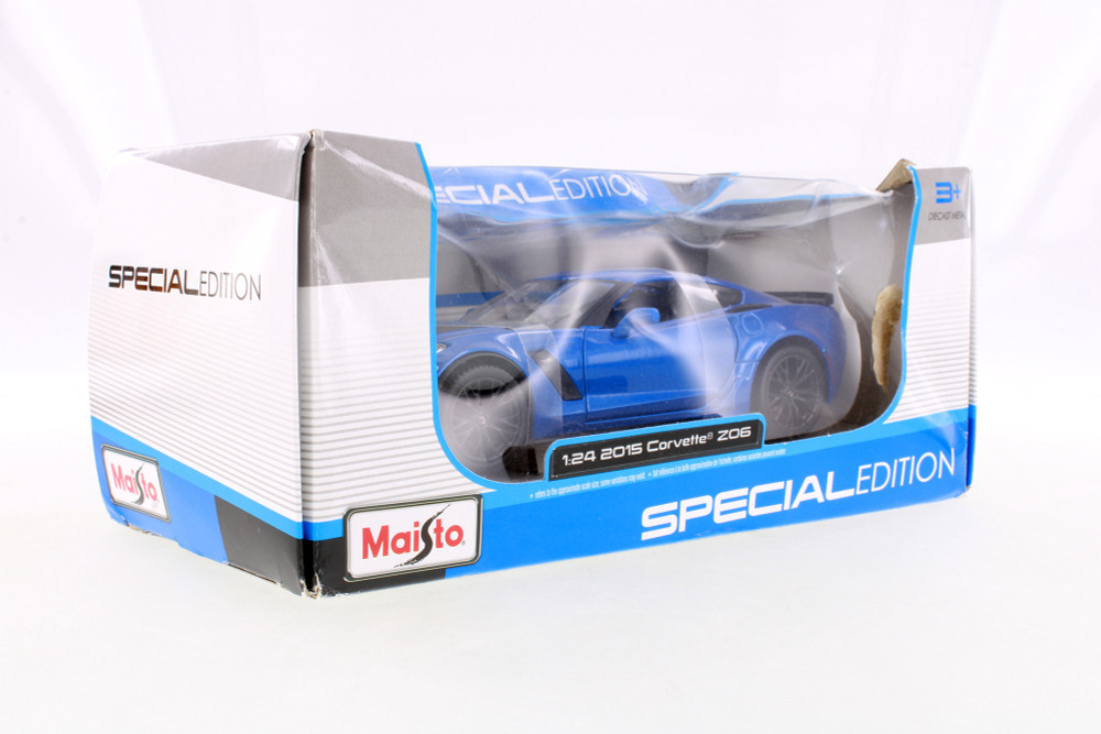 2015 Chevrolet Corvette Z06, Blue - Maisto R-23632 - 1/24 Scale Diecast ...