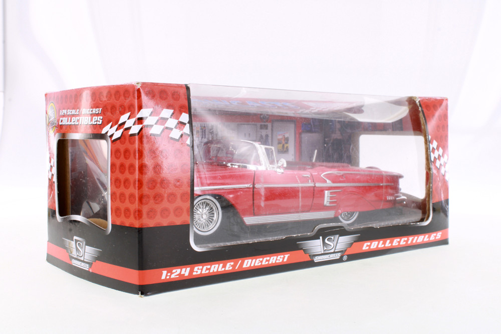 1958 Chevy Impala Convertible, Red - Showcasts R-23646 - 1/24 Scale ...