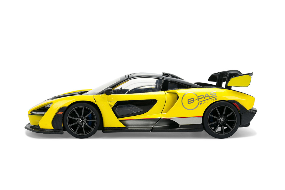 McLaren Senna "8-PAS Racing", Yellow/Black - Jada Toys 36484 - 1/24 Scale Diecast Model Toy Car