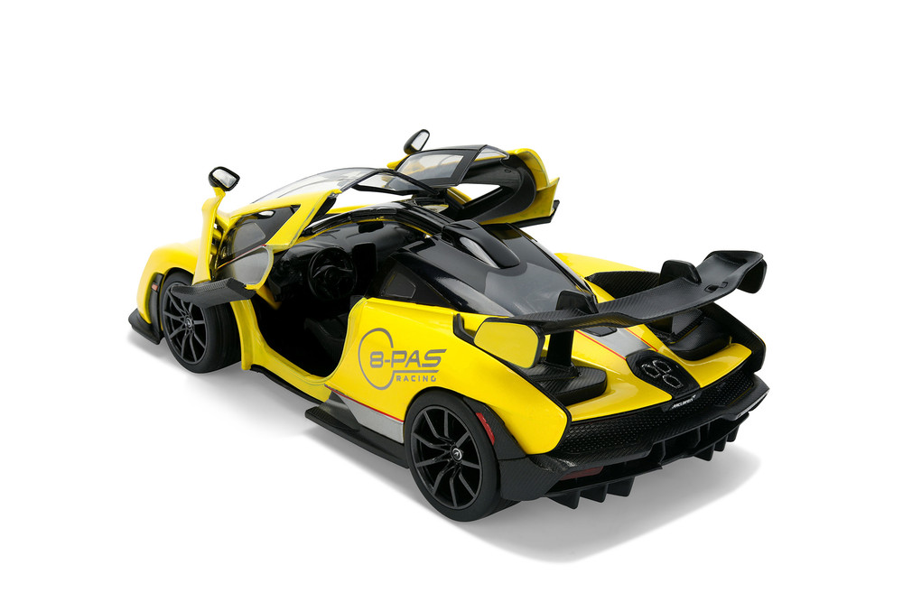 McLaren Senna "8-PAS Racing", Yellow/Black - Jada Toys 36484 - 1/24 Scale Diecast Model Toy Car