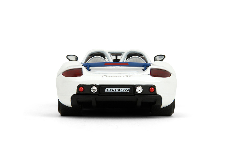 2005 Porsche Carrera GT Convertible #4 "Chevron", White - Jada Toys 35136 - 1/24 Scale Diecast Model Toy Car