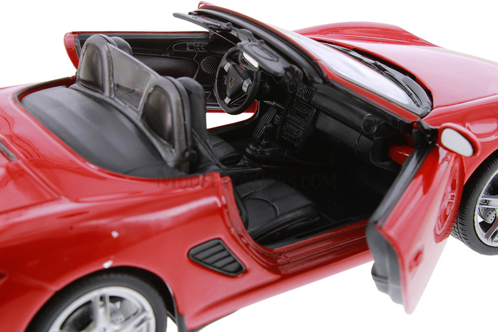 Box of 4 Porsche Boxster S Open Convertible, ASSTD - Showcasts® 22479C/4D - 1/24 Scale Diecast Model Toy Cars