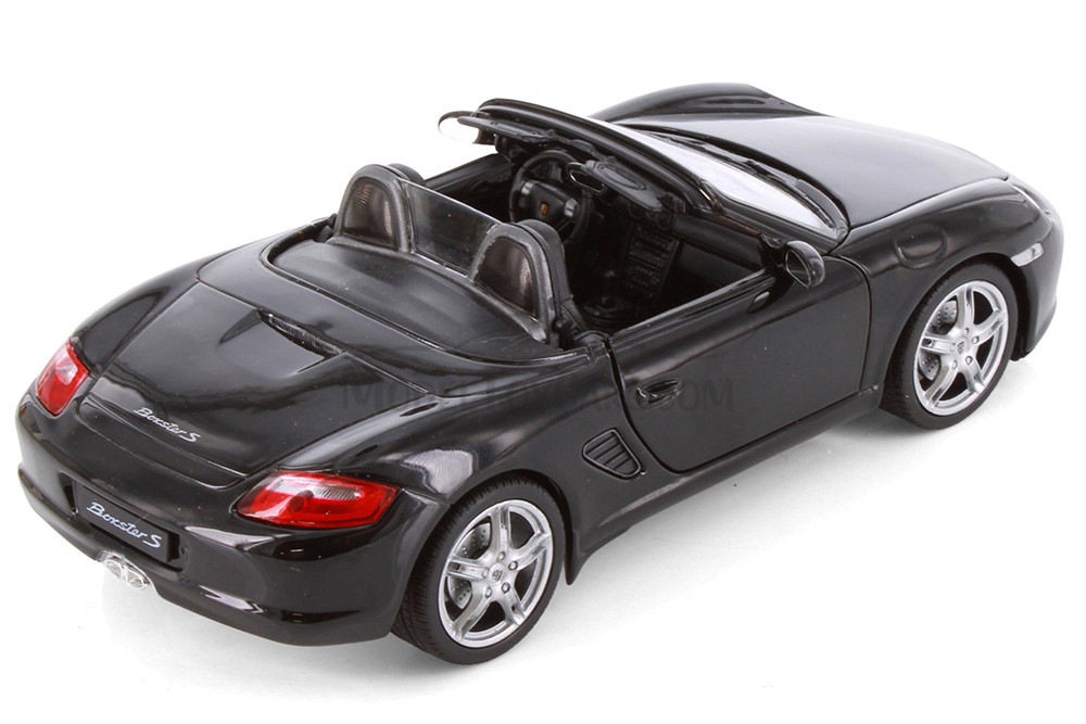 Box of 4 Porsche Boxster S Open Convertible, ASSTD - Showcasts® 22479C/4D - 1/24 Scale Diecast Model Toy Cars