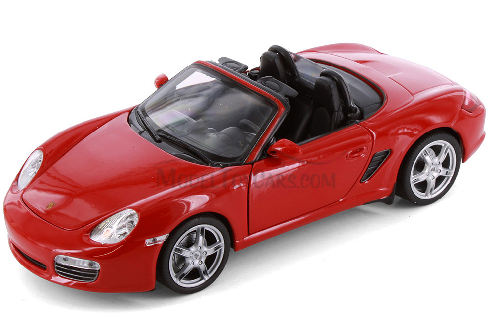 Box of 4 Porsche Boxster S Open Convertible, ASSTD - Showcasts® 22479C/4D - 1/24 Scale Diecast Model Toy Cars