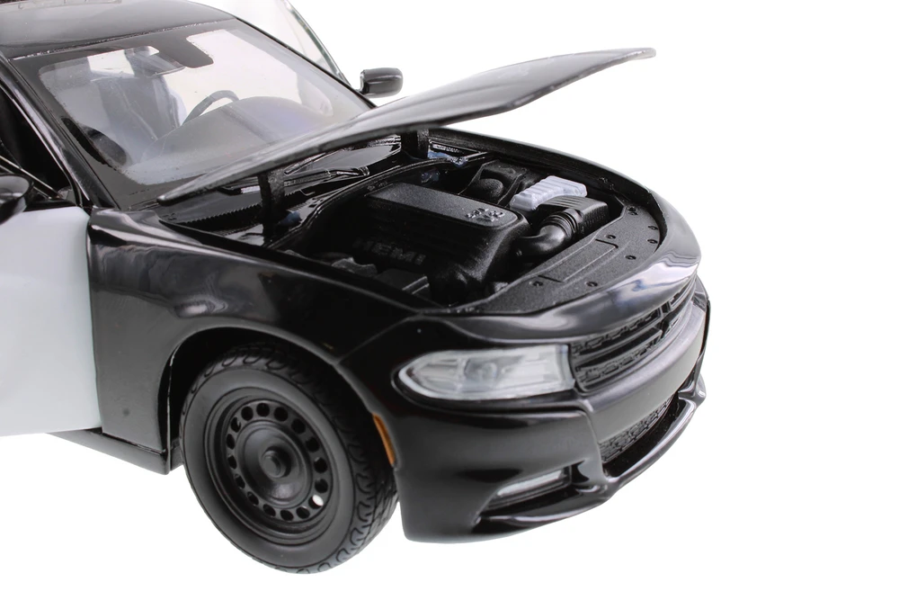 2016 Dodge Charger Pursuit Police w/Lady Police Cops, Black - Showcasts 24079P/4D-23920-23919-23918-23917 - 1/24 Scale