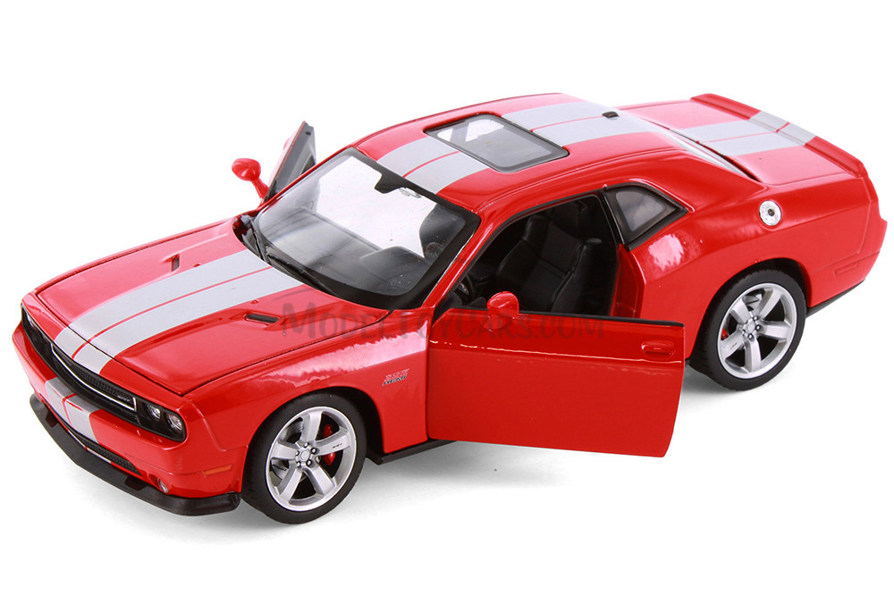 Box of 4 2013 Dodge Challenger SRT Hard Top, ASSTD - Showcasts® 24049/4D - 1/24 Scale Diecast Model Toy Cars