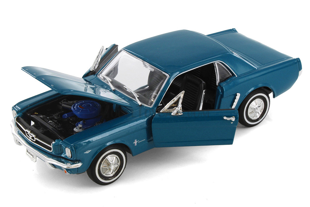 Box of 4 1964 Ford Mustang Coupe Hard Top, ASSTD - Showcasts® 22451/4D - 1/24 Scale Diecast Model Toy Cars