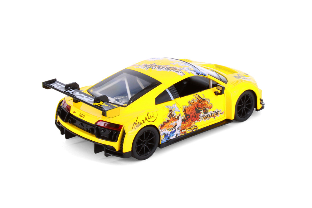 Audi R8 LMS Bruce Lee, Yellow - Showcasts 224262D - 1/24 Scale Diecast Model Toy Car