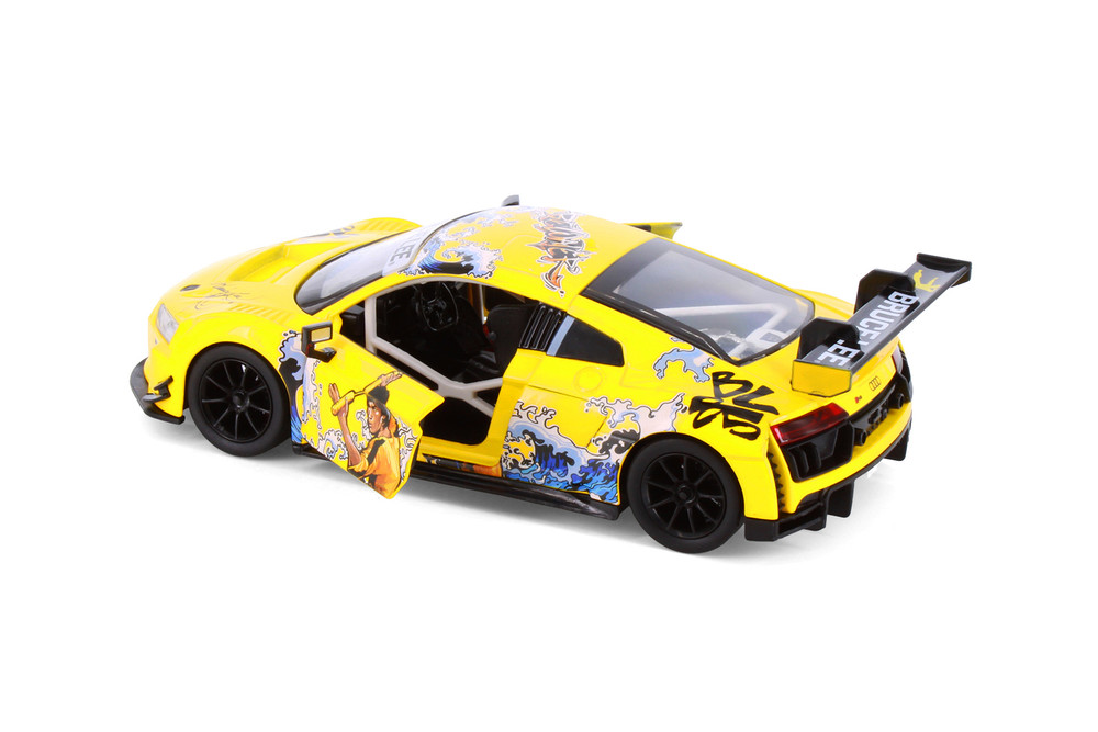 Audi R8 LMS Bruce Lee, Yellow - Showcasts 224262D - 1/24 Scale Diecast Model Toy Car