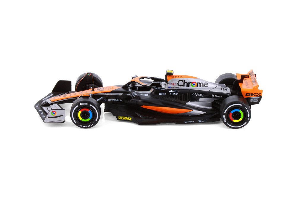 Box of 4 2023 McLaren MCL60 #81 & #4 "British GP", Orange - Showcasts 68211D - 1/24 Scale Diecast Model Toy Cars