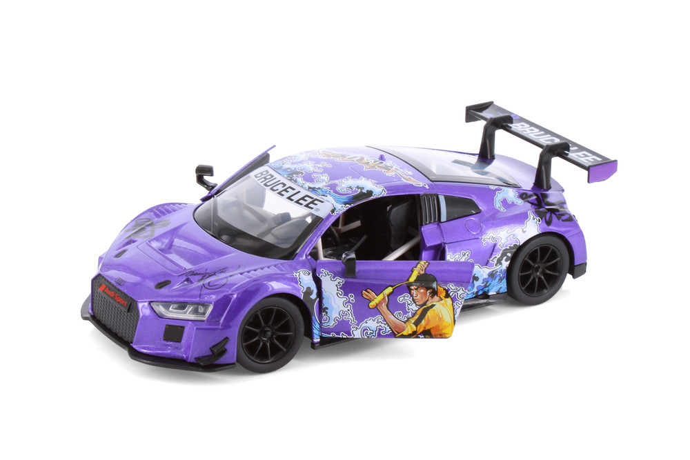 Audi R8 LMS Bruce Lee, Purple - Showcasts 224262D - 1/24 Scale Diecast Model Toy Car