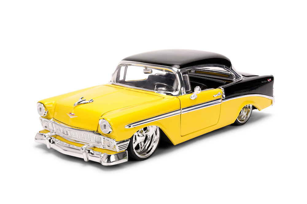 1956 Chevy Bel Air, Yellow/Black - Jada Toys 36648 - 1/24 Scale