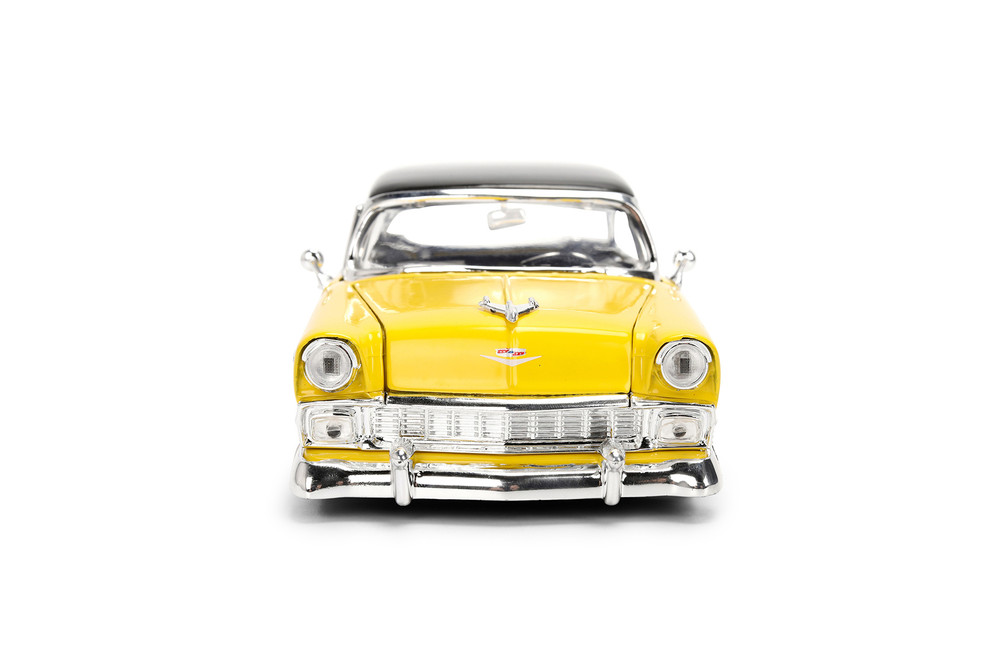 1956 Chevy Bel Air, Yellow/Black - Jada Toys 36648 - 1/24 Scale