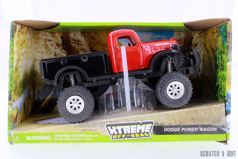 1946 Dodge Power Wagon Extreme Off-Road, Red w/ Black - New Ray R-23675 - 1/32 Scale Diecast Car