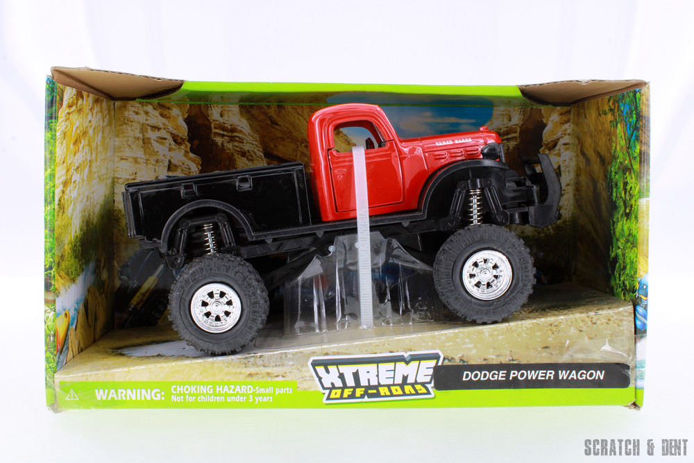 1946 Dodge Power Wagon Extreme Off-Road, Red w/ Black - New Ray R-23671 - 1/32 Scale Diecast Car