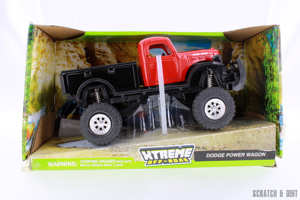 1946 Dodge Power Wagon Extreme Off-Road, Red w/ Black - New Ray R-23670 - 1/32 Scale Diecast Car
