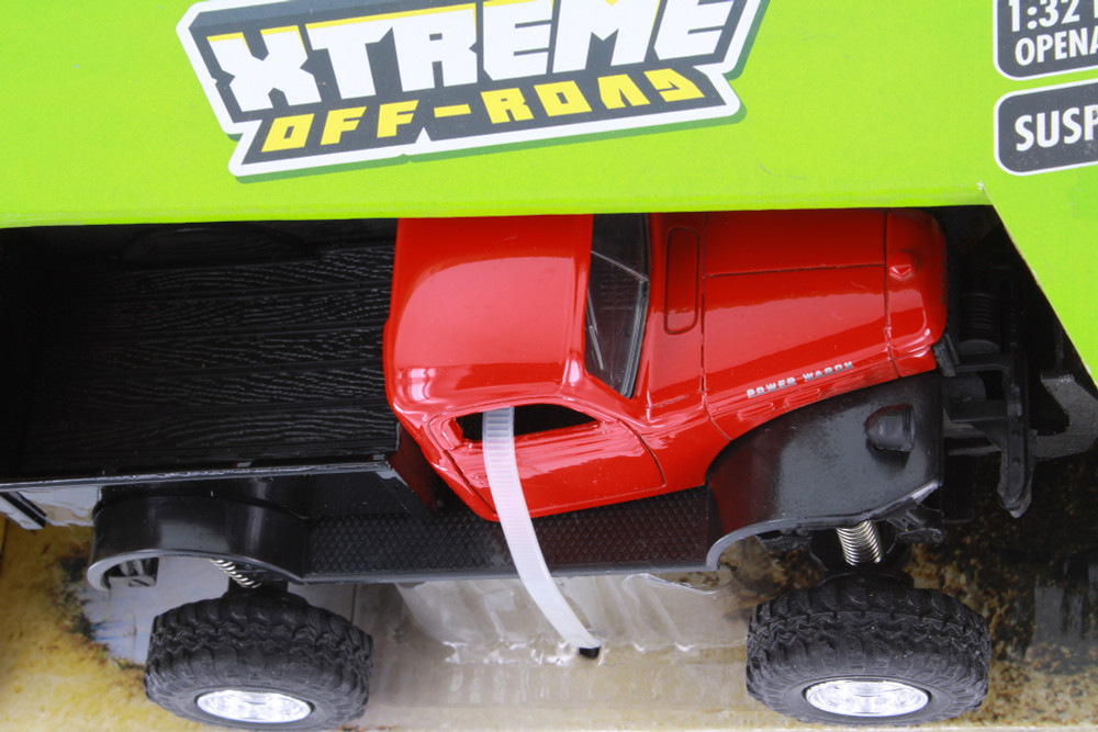 1946 Dodge Power Wagon Extreme Off-Road, Red w/ Black - New Ray R-23689 - 1/32 Scale Diecast Car
