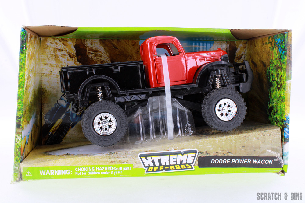 1946 Dodge Power Wagon Extreme Off-Road, Red w/ Black - New Ray R-23687 - 1/32 Scale Diecast Car