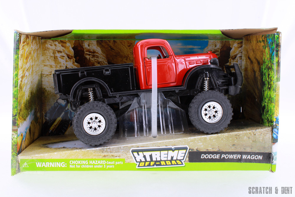 1946 Dodge Power Wagon Extreme Off-Road, Red w/ Black - New Ray R-23683 - 1/32 Scale Diecast Car