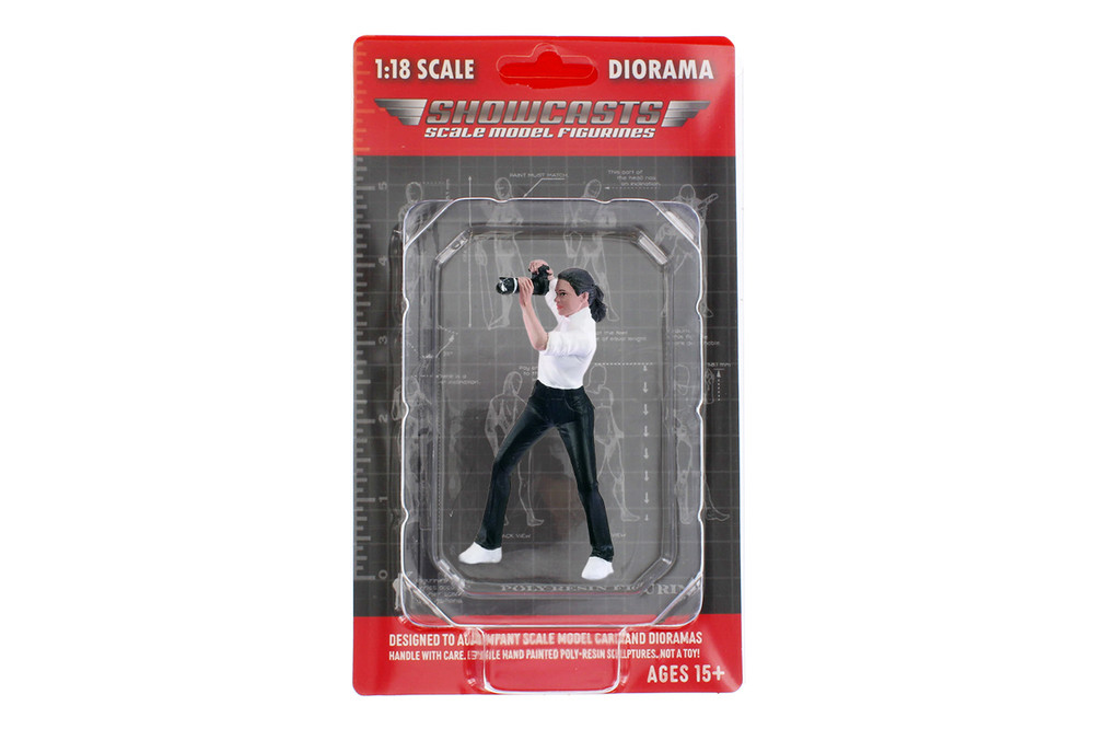 "Photographers" Figure #2, Black/White - Showcasts AD-19302 - 1/18 Scale Resin Diorama Figurine