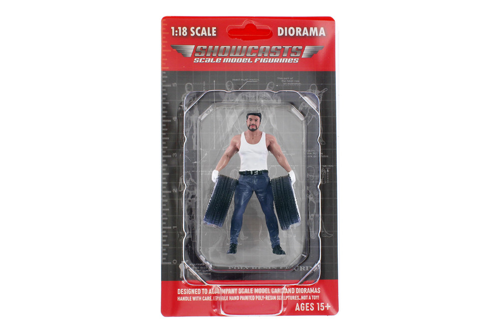 "Muscle Mechanics" Figure #1, Blue/White - Showcasts AD-19201 - 1/18 Scale Resin Diorama Figurine
