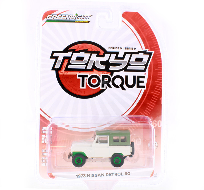 GREEN MACHINE 1973 Nissan Patrol 60, Beige/Tan with Green Roof - Greenlight 47070D/48 - 1/64 scale Diecast Car