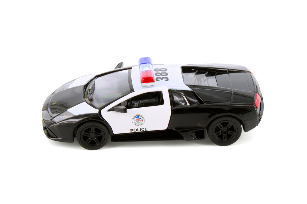 Lamborghini Murcielago LP640 Police, Black & White - Kinsmart 5317DP - 1/36 scale Diecast Car