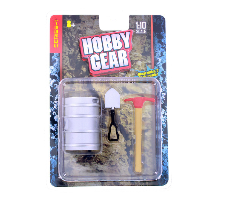 Hobby Gear Keg/Shovel/Pick, Assortment - Phoenix 15104 - 1/10 Scale Diorama Accessory