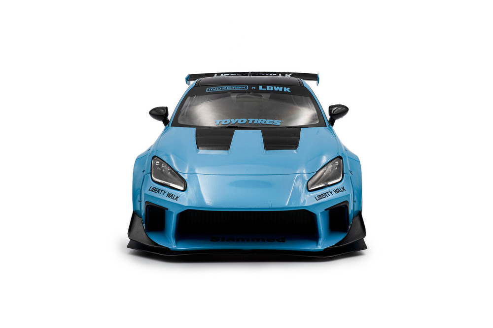 2024 Toyota GR86 w/Liberty Walk Body Kit, Baby Blue - Solido S1813601 - 1/18 Scale Diecast Model Toy Car