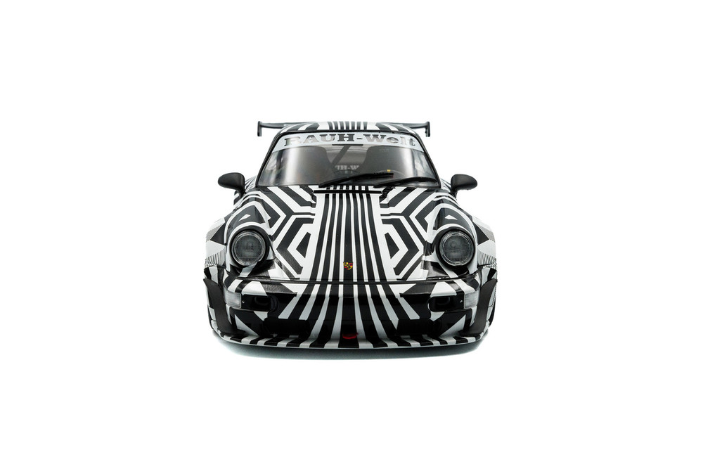 2022 RWB Bodykit #13 "The Zebra", Black w/White Stripes - Solido S1807513 - 1/18 Scale Diecast Model Toy Car
