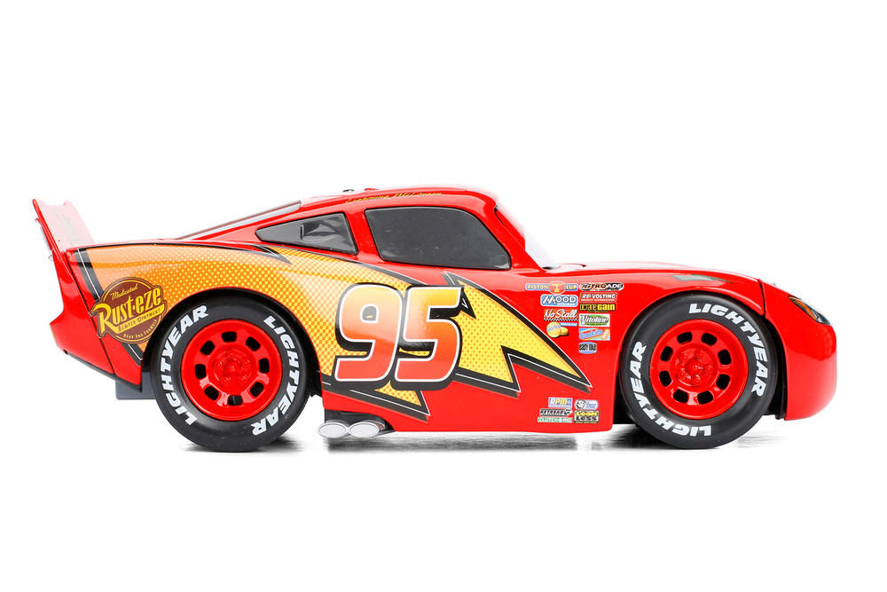 Disney Pixar CARS Lightning McQueen, Red - Jada 98099 - 1/24 Scale