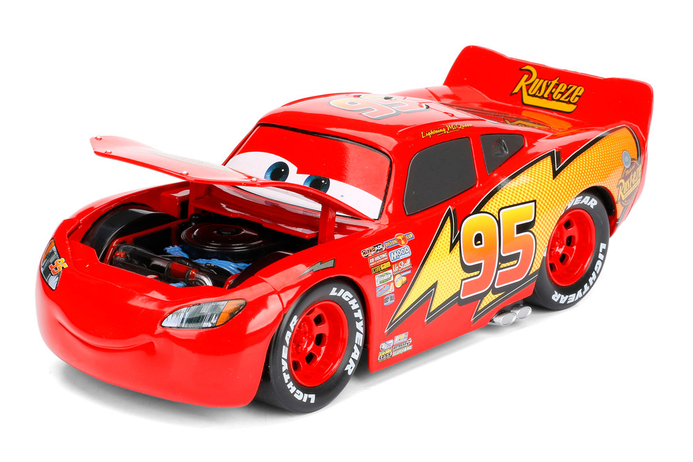 Disney Pixar CARS Lightning McQueen, Red - Jada 98099 - 1/24 Scale