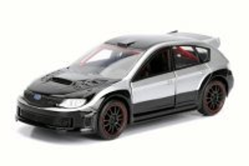 Brian's Subaru Impreza WRX STI F8 "The Fate of the Furious" Movie, Silver/Black - Jada 98507 - 1/32 Scale Diecast Model Toy Car