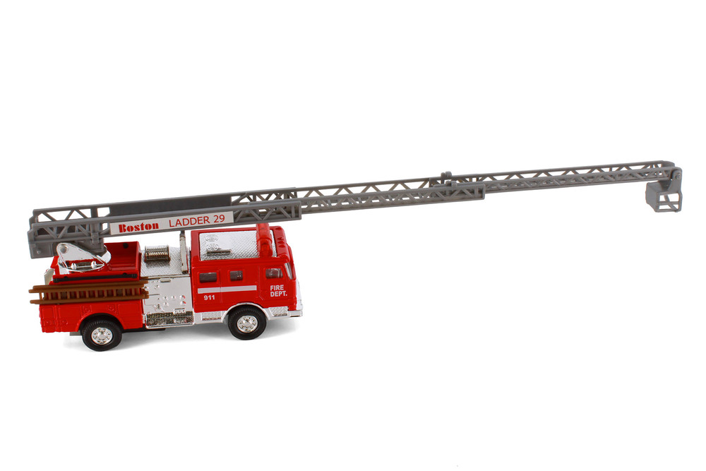 Box of 12 Boston Fire Engine, Red - Showcasts 9921BS - 4.75" Scale Diecast Model Toy Cars