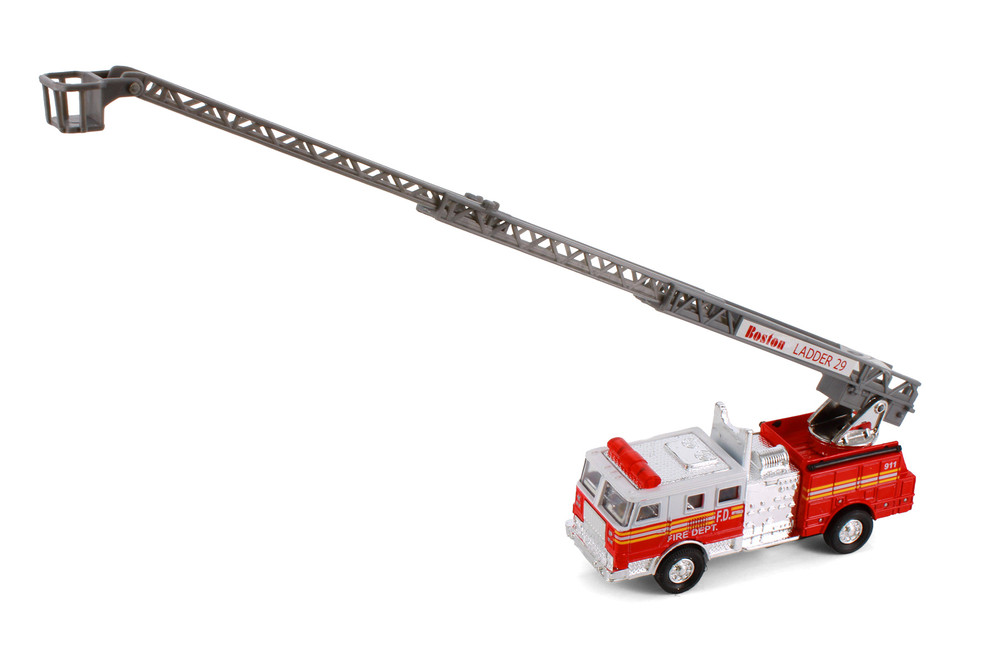 Box of 12 Boston Fire Engine, Red - Showcasts 9921BS - 4.75" Scale Diecast Model Toy Cars