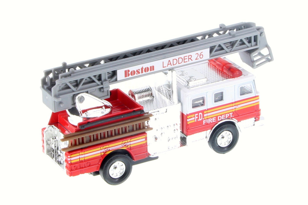 Box of 12 Boston Fire Engine, Red - Showcasts 9921BS - 4.75" Scale Diecast Model Toy Cars