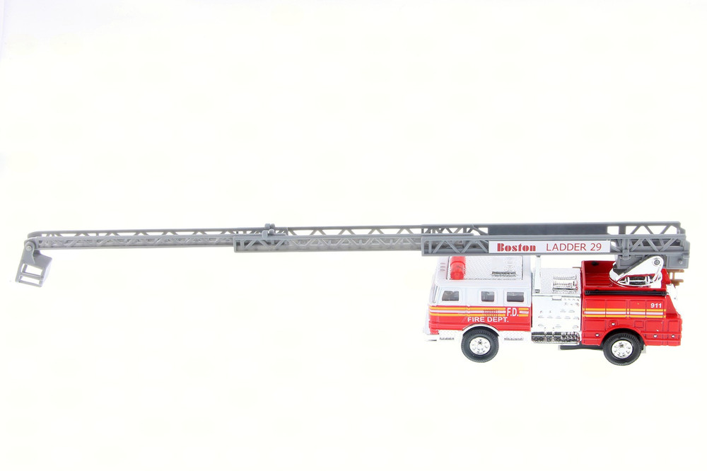 Box of 12 Boston Fire Engine, Red - Showcasts 9921BS - 4.75" Scale Diecast Model Toy Cars