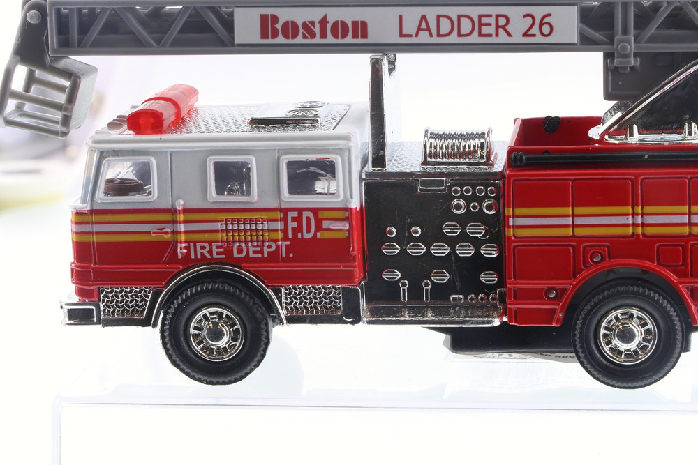 Box of 12 Boston Fire Engine, Red - Showcasts 9921BS - 4.75" Scale Diecast Model Toy Cars