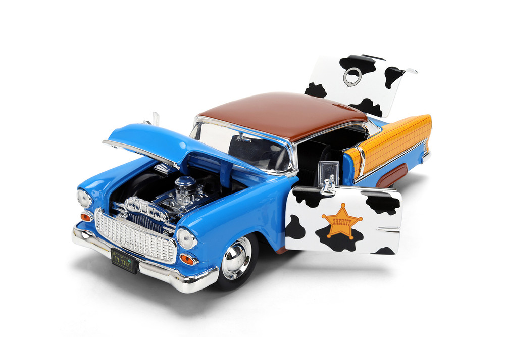 1955 Chevy Bel Air w/Woody Diecast Figure, Toy Story - Jada Toys
