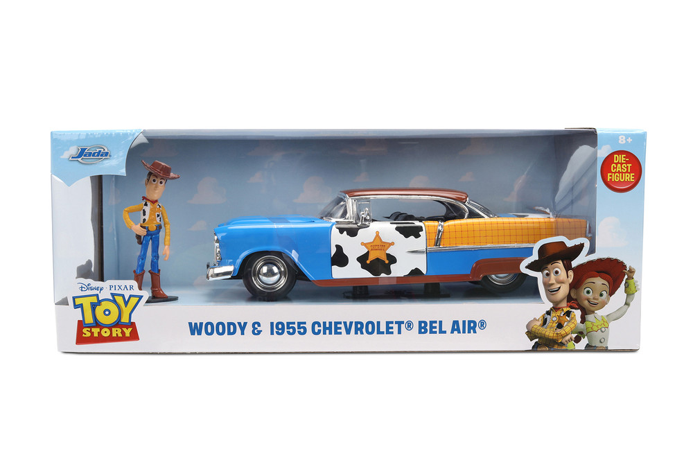1955 Chevy Bel Air w/Woody Diecast Figure, Toy Story - Jada Toys