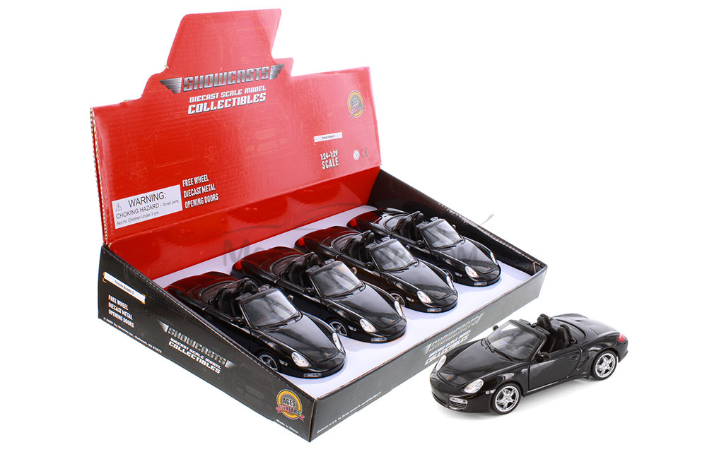 Porsche Boxster S Open Convertible, Black - Showcasts® 22479C/4D