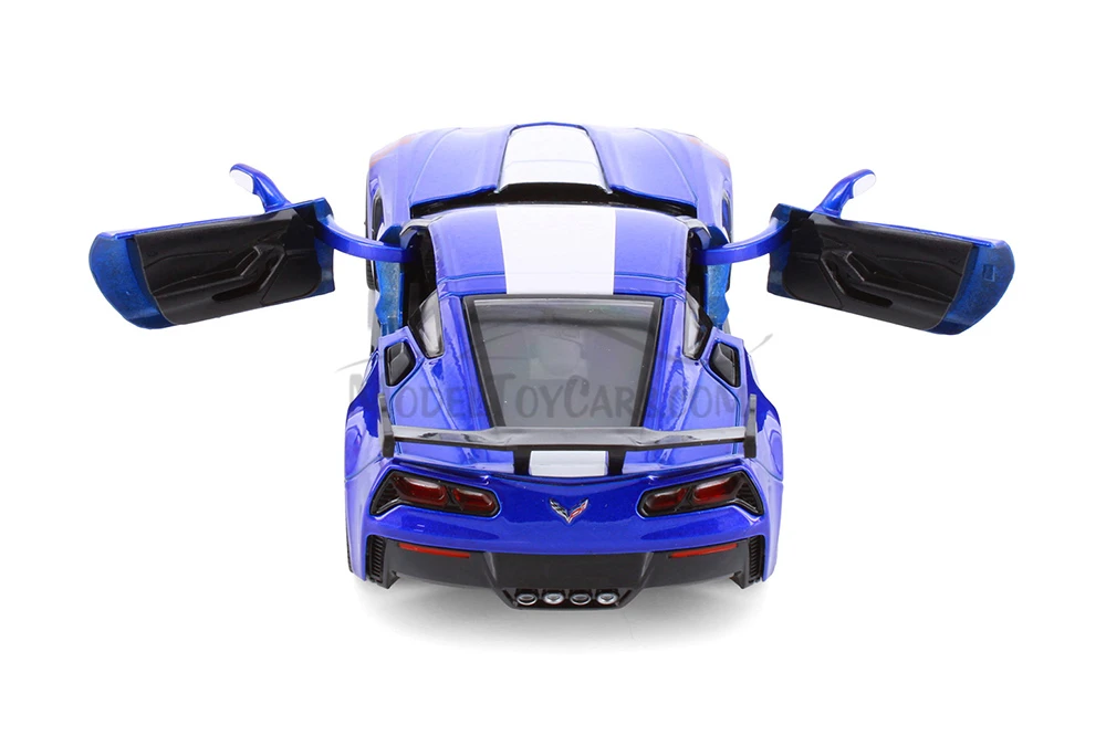 2019 Chevy® Corvette® ZR1 Hardtop, Blue - Showcasts® 71356D - 1/24 Scale Diecast Model Toy Car