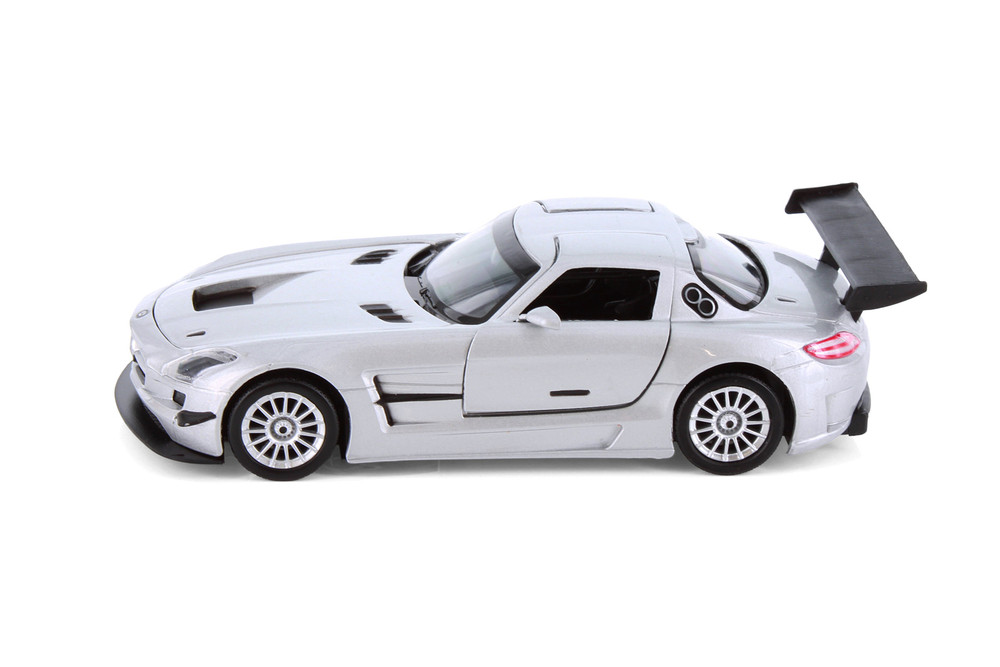 Mercedes-Benz SLS AMG GT3, Silver - Showcasts 77356D - 1/24 Scale Diecast Model Toy Car