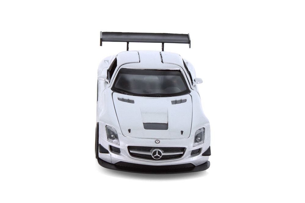 Mercedes-Benz SLS AMG GT3, Silver - Showcasts 77356D - 1/24 Scale Diecast Model Toy Car