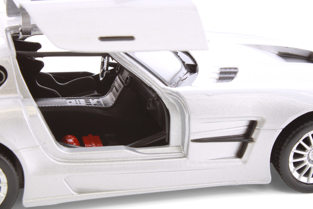 Mercedes-Benz SLS AMG GT3, Silver - Showcasts 77356D - 1/24 Scale Diecast Model Toy Car