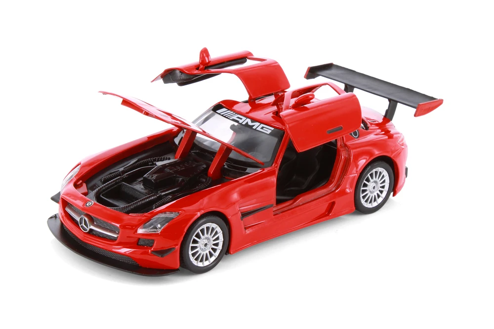 Mercedes-Benz SLS AMG GT3, Red - Showcasts 77356D - 1/24 Scale Diecast Model Toy Car