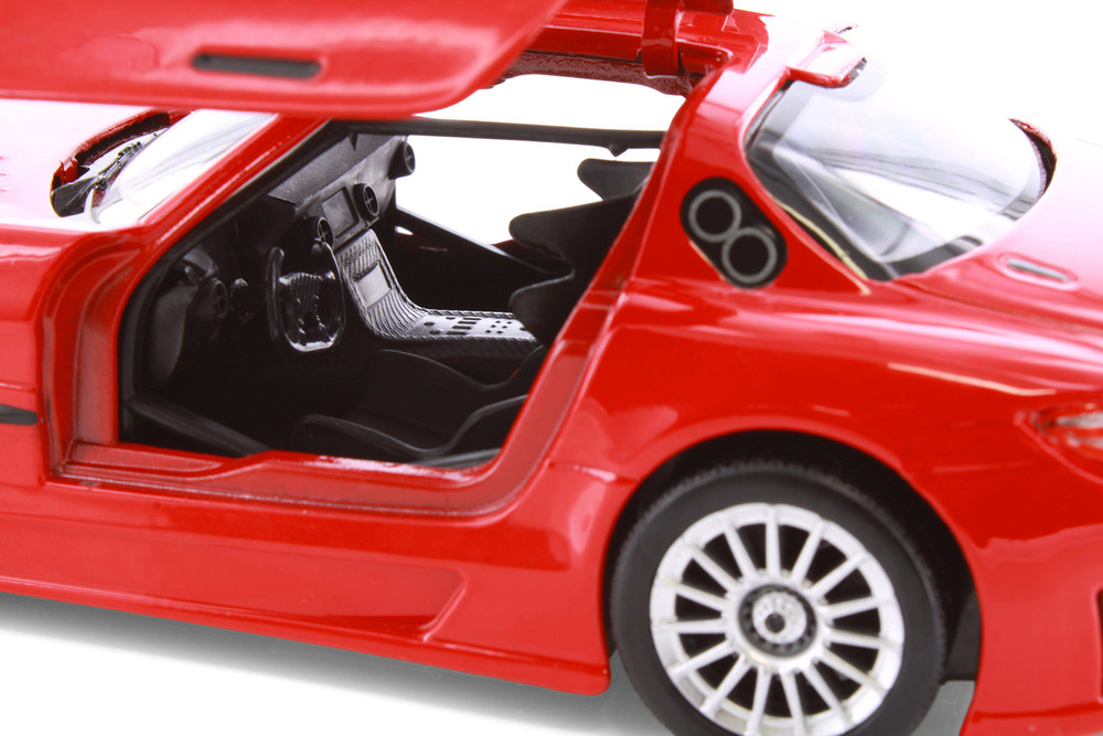 Mercedes-Benz SLS AMG GT3, Red - Showcasts 77356D - 1/24 Scale Diecast Model Toy Car