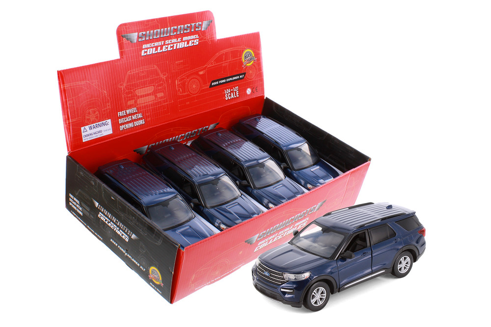 2022 Ford Explorer XLT, Blue - Showcasts 71378D - 1/24 Scale