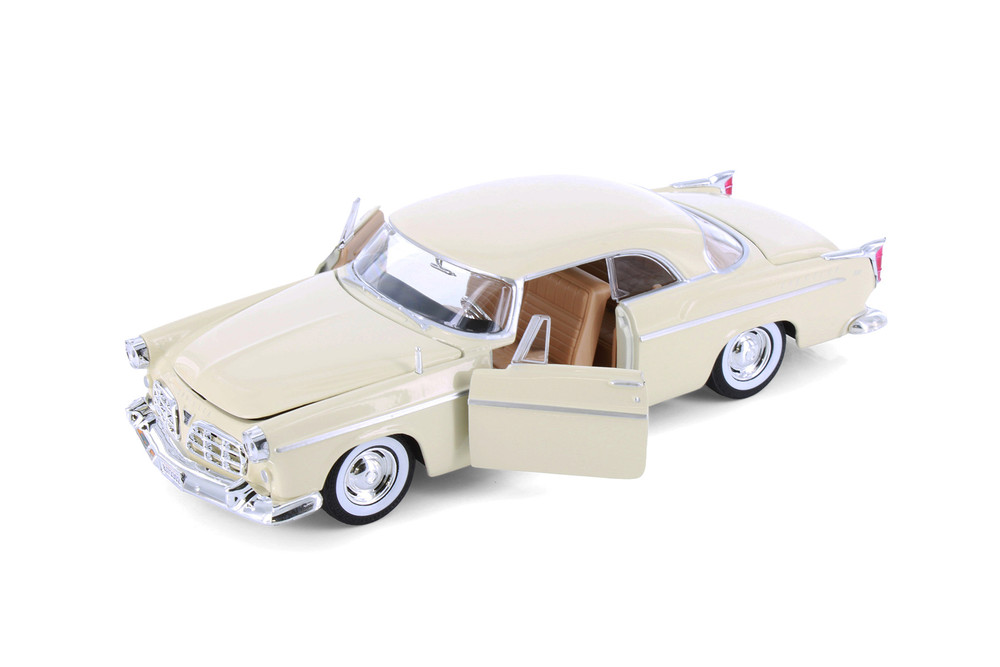1955 Chrysler C300 Hardtop, Cream/Ivory - Showcasts 77302D - 1/24 Scale Diecast Model Toy Car