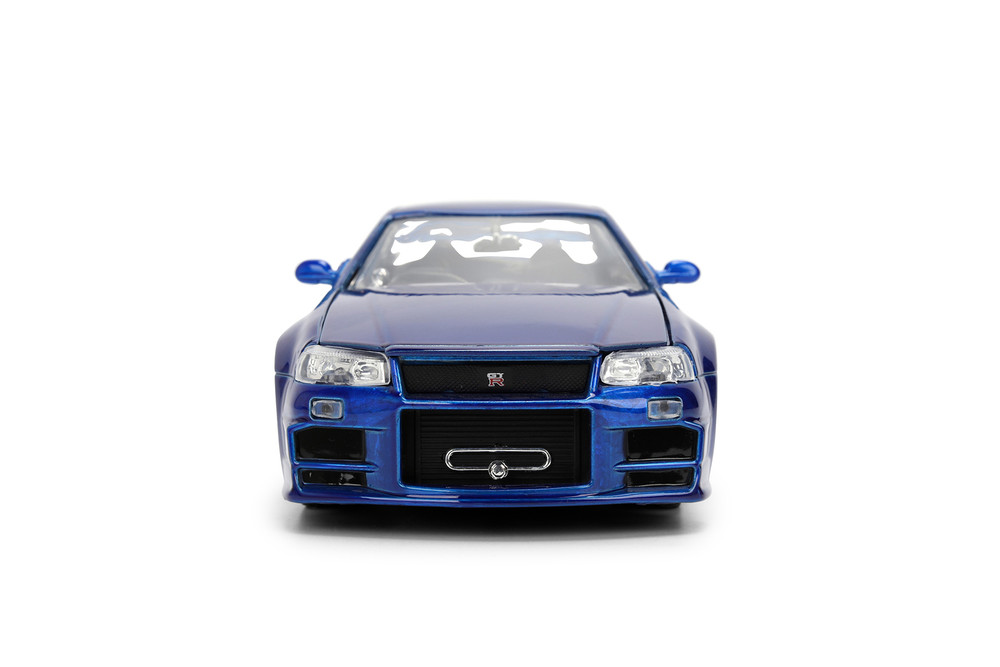 Brian's Nissan Skyline GT-R (R34) - 25th Anniversary, Fast & Furious - Jada Toys 37704 - 1/24 Scale Diecast Model Toy Car